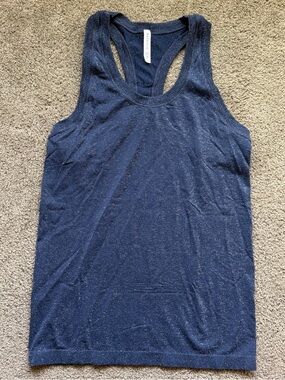 Athleta Sparkle Navy Racerback Tank Top Size Medium